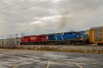 CP ES44AC & CEFX AC44CW Locomotives in the yard